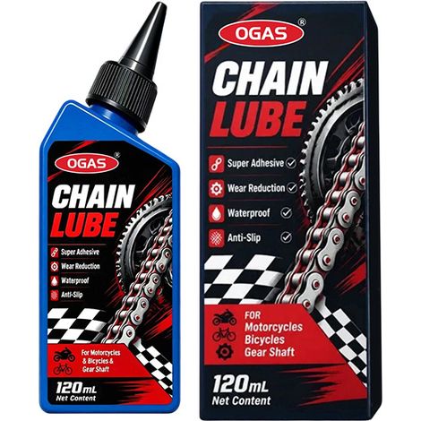 OGAS chain lubricant and chain cleaner for heavy motorcycles – waterproof, dustproof and rustproof. (1/5)