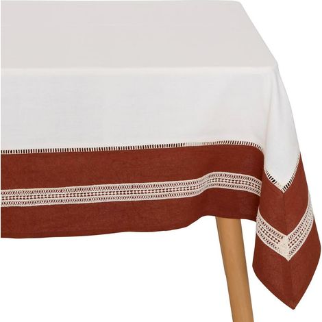 Nappe en Coton "Nuba" 150x250cm Blanc
