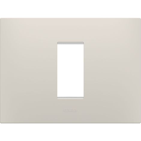 PLAQUE EGO RECT. 1P BEIGE NATUREL GEWISS GW16001NB