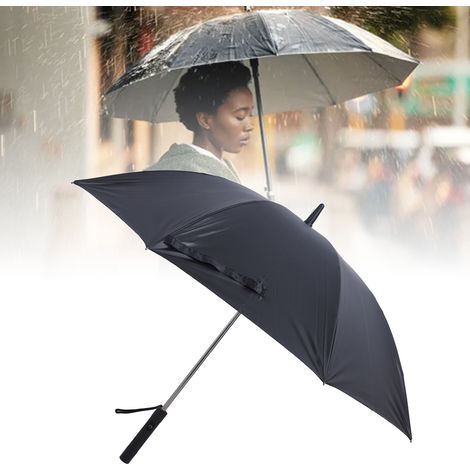 Sombrilla multifuncional con ventilador, luz y protección UV – ultraligera, ángulo de rotación de 360°, batería de litio de 2600 mAh (1/5)