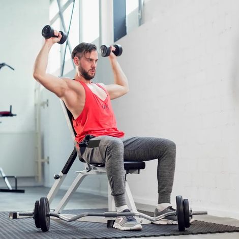 Banc de Musculation Abdominaux et haltérophilie. Confortable et de Qualité (1/5)