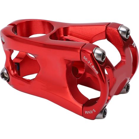ZTTO Potence Vélo Alliage Aluminium 31.8mm, Tige Courte pour VTT et Route, Rouge