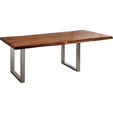 FREEFORM 2 Tavolo allungabile in legno di acacia - laccato / noce 180-240x100x78