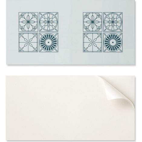 Panel de pared de vinilo para decoraci贸n de interiores modernos, 100x50 cm, con estampado geom茅trico.