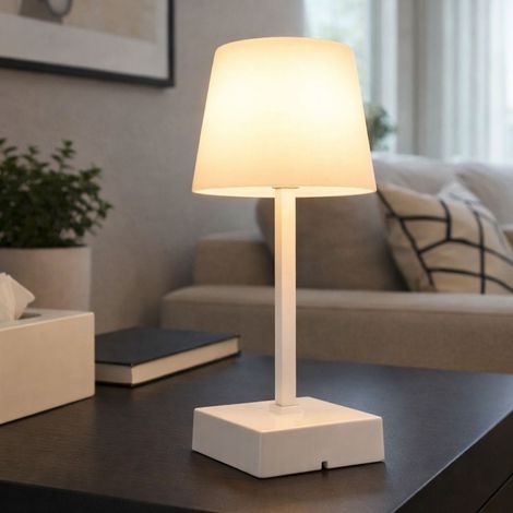 Lampe de table lampe de chevet lampe de chambre variateur tactile blanc LED H 25,5 cm