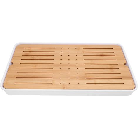 Vassoio da tè con serbatoio d'acqua e sistema di drenaggio, vassoio da tè Kung Fu cinese, scatola da tè per casa, ufficio o bar, 43 x 26 x 4 cm / 16,9 x 10,2 x 1,6 pollici (1/5)
