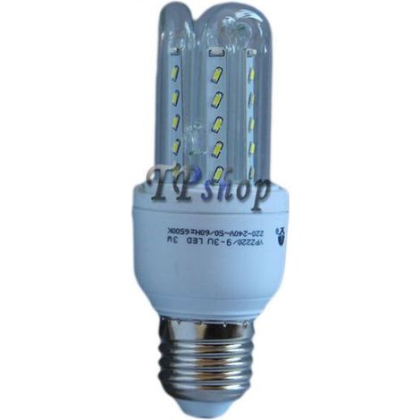 LAMPADA LAMPADINA FARETTO LED 2835 SMD 3 5 7 9 12 16 24W 6500K LUCE BIANCA E27 3 Watt
