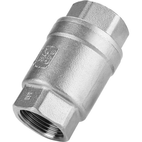 Clapet anti-retour à ressort en ligne fileté femelle 3/4" en acier inoxydable, vanne verticale WOG 1000 (1/5)