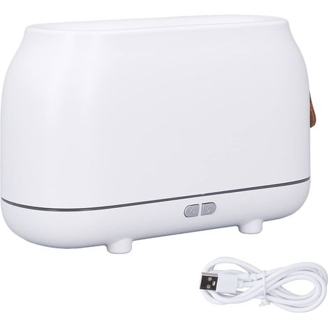 Diffuseur d'humidificateur à flamme de 180 ml avec effet de lumière de flamme vive pour une atmosphère romantique en blanc (1/5)