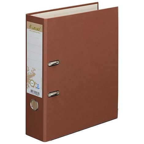 Classeur à levier carton recyclé Exacompta Forever dos 8 cm bicolore marron