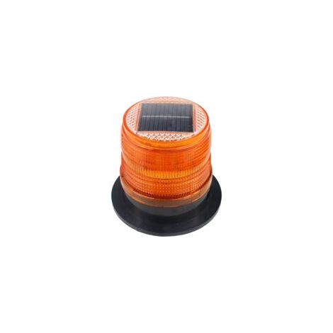 Luce di segnalazione a LED magnetica, lampeggiante rotante, luce intermittente per auto, camion, senza fili, super luminosa (luce solare) - Crezuo