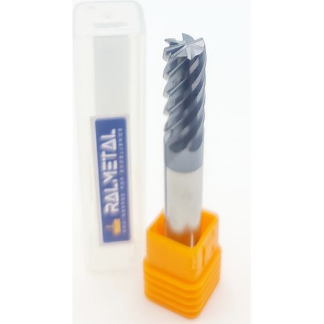 Fresa in metallo duro integrale 10 x 25 x 75 6F 6 taglienti 45HRC