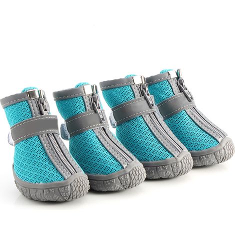 Chaussures pour petits chiens, bottines respirantes avec bandes réfléchissantes, protection des pattes pour chiots, idéales pour la randonnée, l'escalade, la marche et le camping. (1/5)