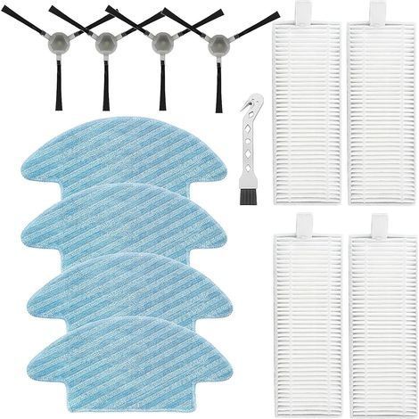 Accessories for Lefant M210P M210 M210S M210B M213 M213S M2, for OKP Life K2 K3 K3A K4 K5 Robot Vacuum Cleaner Replacement Part, 4 Cloth + 4 Side Brushes + 4 Filters (1/5)