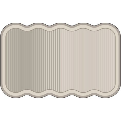 LAN Qianxun [Forme carrée incurvée] 4060cm (Terre de diatomées) Tapis de sol en terre de diatomées, tapis antidérapant pour salle de bain, tapis absorbant pour porte de toilettes (1/5)