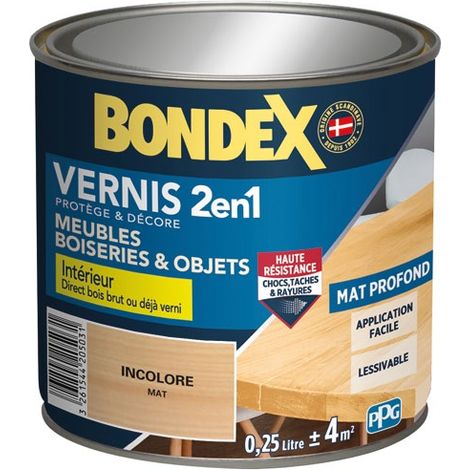 Bondex – Vernis bois extérieur mat 0,25L – Haute résistance aux chocs et taches – Application facile – Ne jaunit pas – Formule onctueuse (1/5)