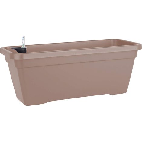 JARDINIÈRE Venezia L 60CM Auto-ARROSAGE Taupe (1/3)