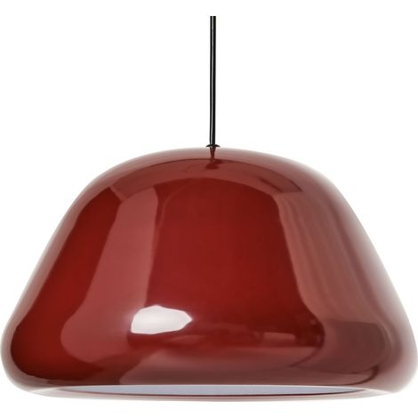 Lampe Suspendue Vintage en Métal Brillant Arrondi Rouge Joku (1/5)