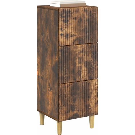 Maison Exclusive - Mobile con Cassetti Rovere Fumo 33 x 34,5 x 90 cm
