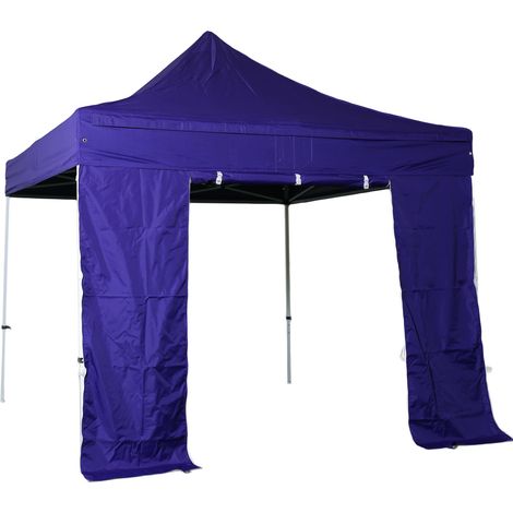 Paroi latérale de 4 m en polyester 380 g avec porte et panneau latéral étanche à la pluie pour auvents extérieurs (1/5)