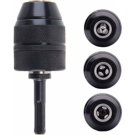 Sds Plus Adapter Quick-Close Self-Tight Chuck 2-13 mm Professional Quality Chuck, XU, Robust 1/2-20UNF Quick-Close Chuck Keyless Drill Equipped with SDS Adapter - (1/4)