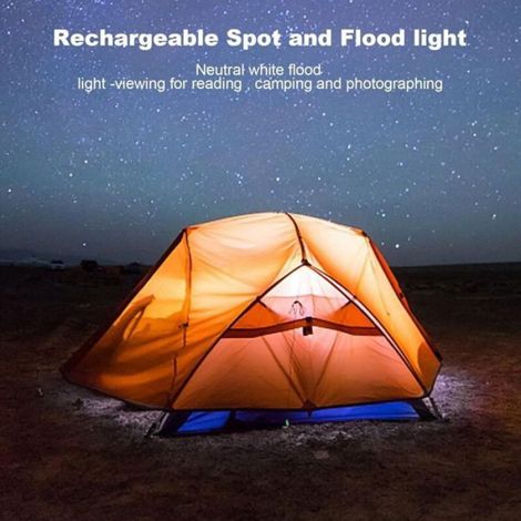 Lampe D Atelier - LED COB 350 Lm - Rechargeable Batterie Li Ion 700 M Ah - Clip Magnetique Rotatif 120 Degres - Pour Inspection Reparation Camping - 1 Unite (1/5)