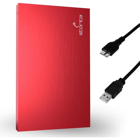 Disque Dur Externe Portable 120 Go USB 3.0 2,5 Pouces pour PC-Rouge (1/5)