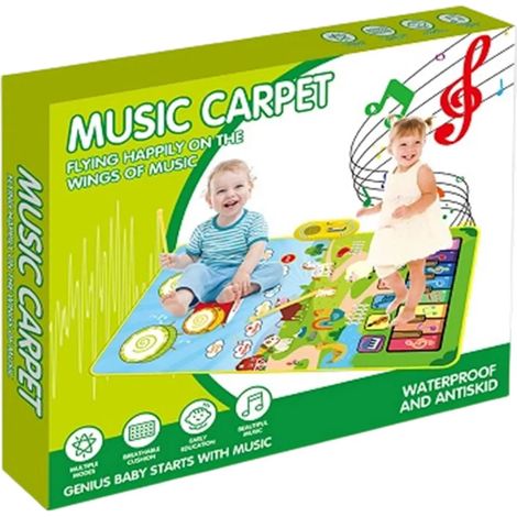 Jouets musicaux pour tout-petits : piano, clavier et batterie, tapis d’éveil sensoriel pour bébés (1/5)