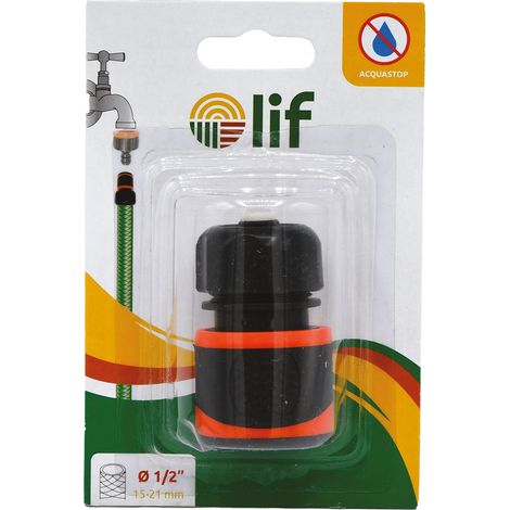 RACCORDO RAPIDO AQUASTOP    1/2 - blister  - LIF