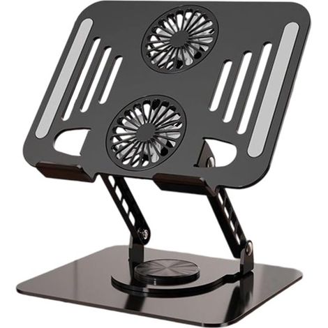 Support portable pour ordinateur portable - Support réglable - Ergonomique - Rotation à 360° - Jusqu'à 17 pouces - Noir (1/5)