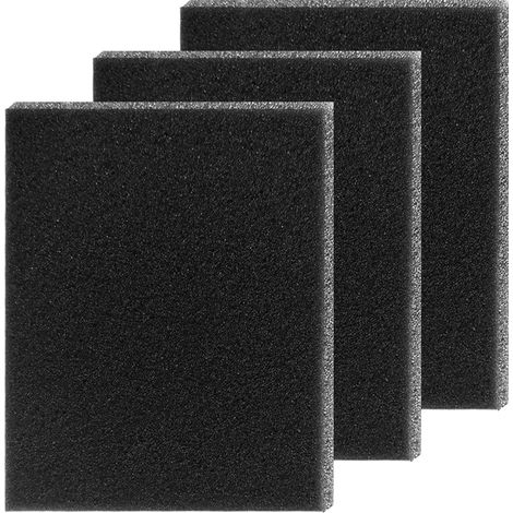 Lot de 3 filtres à air en mousse - 300 x 210 x 10 mm - Insert de filtre à air - Tapis de filtre à air - Mousse filtrante universelle à découper pour scooter, moto, tondeuse à gazon, motobineuse (1/5)