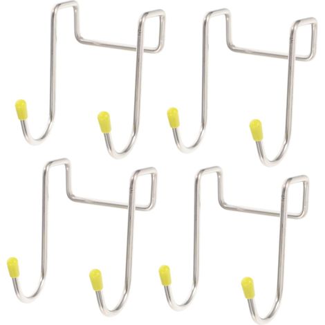 Estos cuatro ganchos en forma de S de doble cabeza están fabricados en acero inoxidable y son adecuados para lugares como baños y cocinas. (1/5)