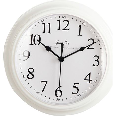 Horloge murale de salon de 9 pouces - horloge simple et moderne - horloge silencieuse en plastique