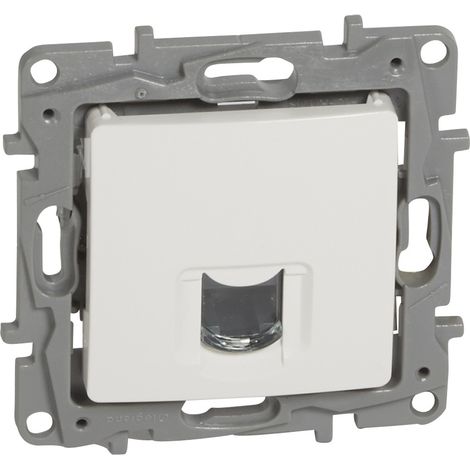 Legrand 665177 - Prise RJ 45 Niloé - tél, info - FTP - Cat. 5 - Pur (1/3)