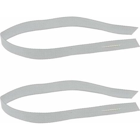 – Lot de 2 sangles d'attache pour tablier de volet roulant 20 x 450mm – Réglable en polyester tissé gris – Fixation universelle pour tube enroulement
