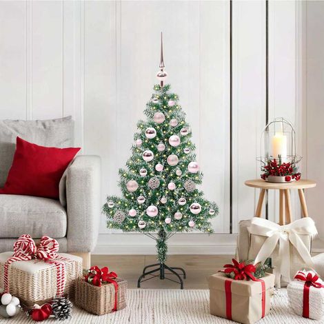 Teenpull – Künstlicher Weihnachtsbaum beschneit mit LED Licht 120 cm (1/5)