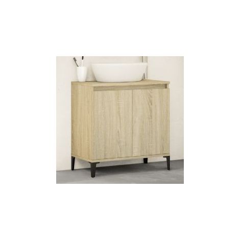 Meuble d'évier chêne sonoma 58x33x60 bois d'ingénierie