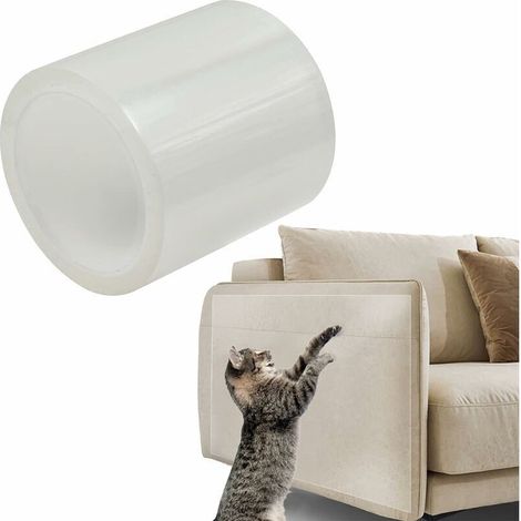 Nastro adesivo antigraffio per gatti, pellicola protettiva trasparente con adesivo trasparente per porte e mobili (20 x 300 cm) -Crezuo