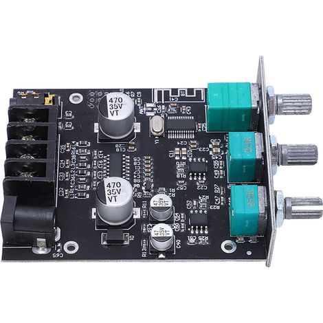 Carte d'amplificateur de puissance stéréo Bluetooth
2.0, module d'amplificateur numérique Hi-Fi avec réglage des hautes et basses fréquences, 50 W + 50 W (1/5)