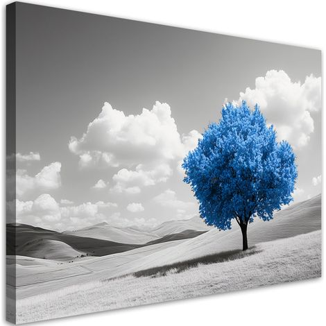 Tableau déco Paysage d'arbre bleu 100x70 (1/5)