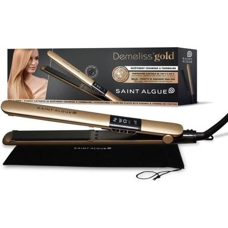 Plancha de Pelo Saint-Algue  Demeliss GOLD Negro Dorado (1/3)