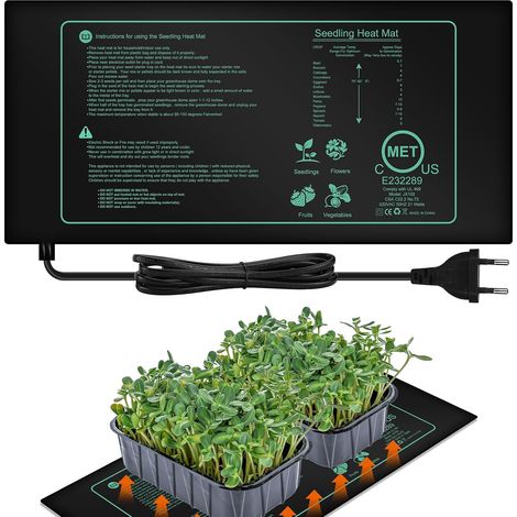 Filiyano-Tapis chauffant pour plantes, 25 cm x 52,5 cm, tapis chauffant pour reptiles, tapis chauffant pour bouturage et animaux de compagnie, tapis (1/5)
