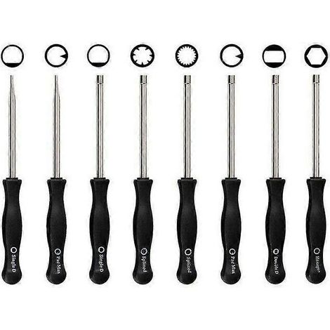 Ensemble de 8 tournevis cannelés Craftsman pour réglage de carburateur de tronçonneuse (1/4)