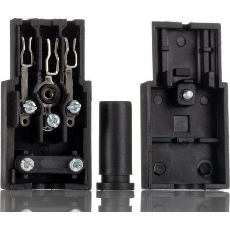 Connecteur IEC Femelle C13 RS PRO, Montage sur câble, 10A, fusibles ( Prix pour 1 )