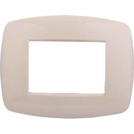 Ettroit Plaque compatible Bticino Livinglight 3 modules slim plastique couleur sable - LN87309
