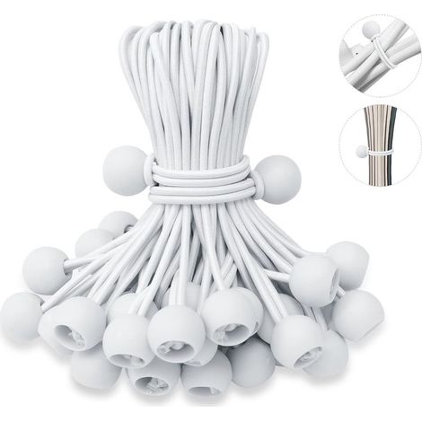 50 Stück – 15 cm – Elastische Kordel – Spanngummi – Spannbänder – Elastische Kordeln mit Kugeln (1/5)