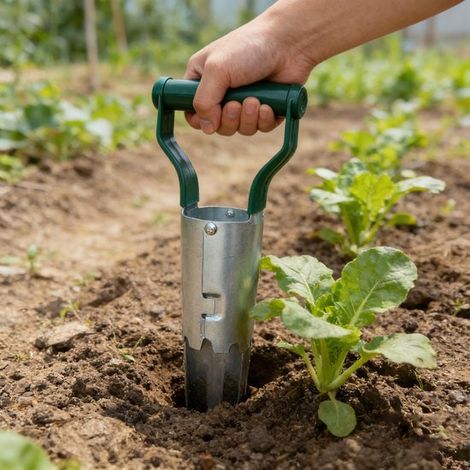 Stück Pflanzzange für Gemüse und Blumen im Gartenbau, Gartengerät, landwirtschaftliches Gerät zum Umpflanzen von Setzlingen, Setzlingsheber (1/5)