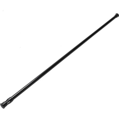 Tringle à rideaux télescopique à ressort, 70-120 cm, noire (1/4)