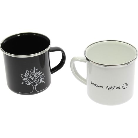 Pack de 2 mugs en acier émaillé (1/5)