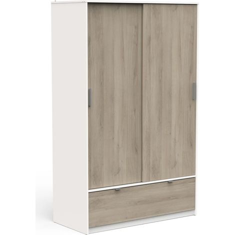 ARMARIO DE PUERTAS CORREDERAS GRACO - Roble Kronberg / Blanco (1/4)